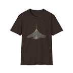 Golden Mountain Peak T‑Shirt — Minimal Night Sky Adventure Tee