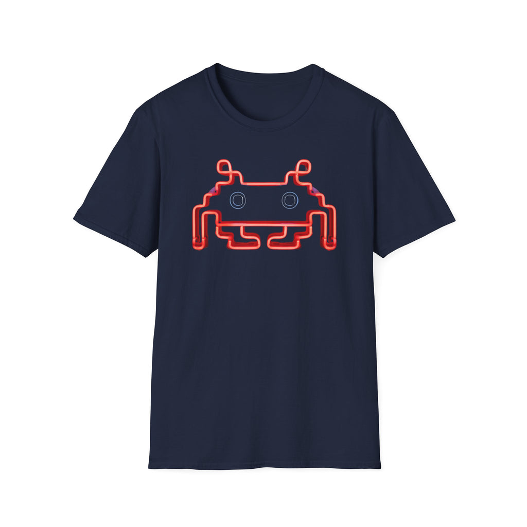 Retro Neon Space Invader T-Shirt