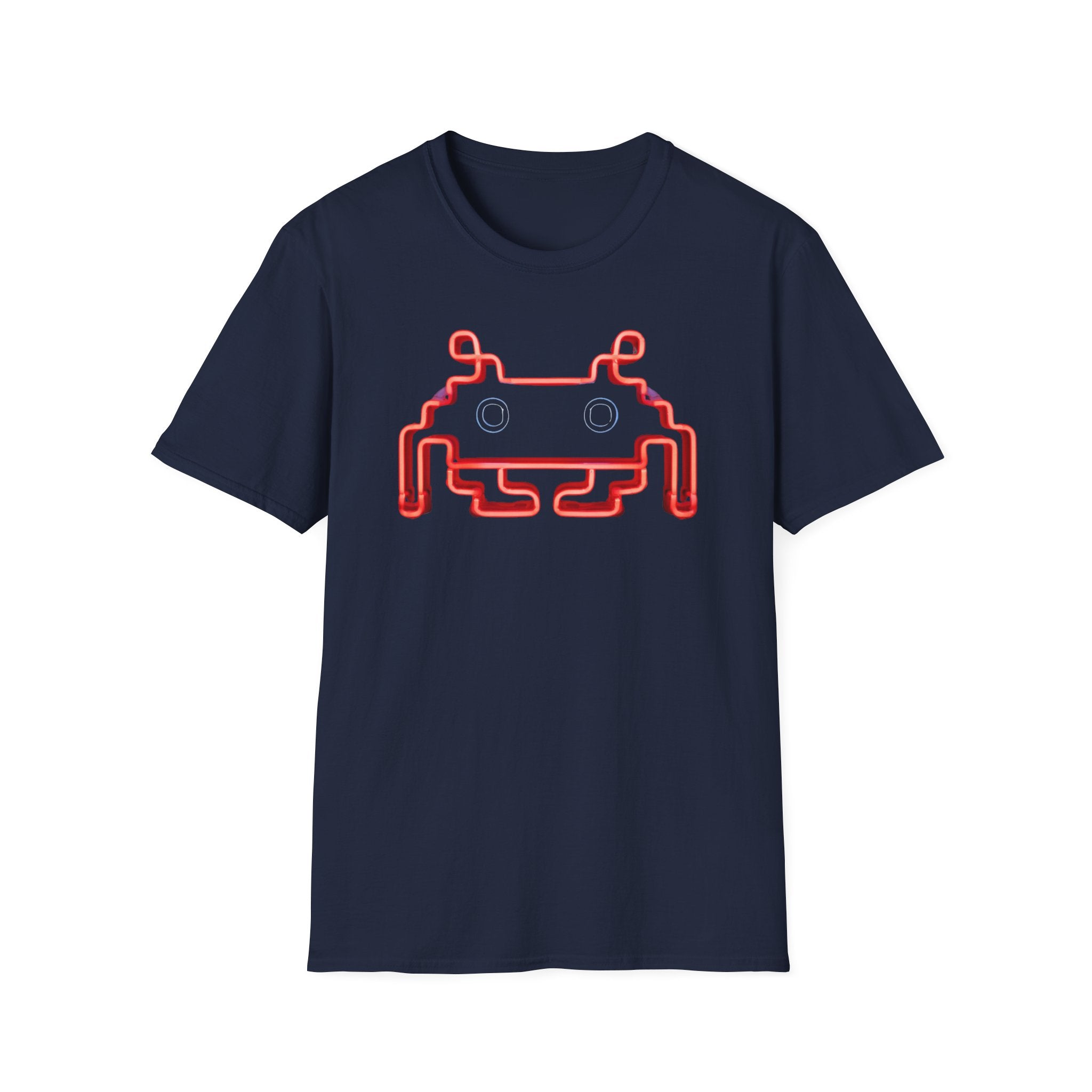 Retro Neon Space Invader T-Shirt