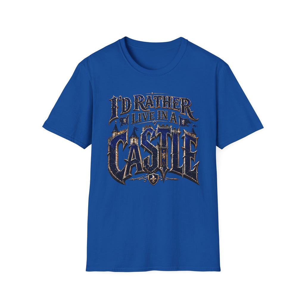 I'd Rather Live In A Castle T-Shirt - Vintage Fantasy Castle Graphic Tee