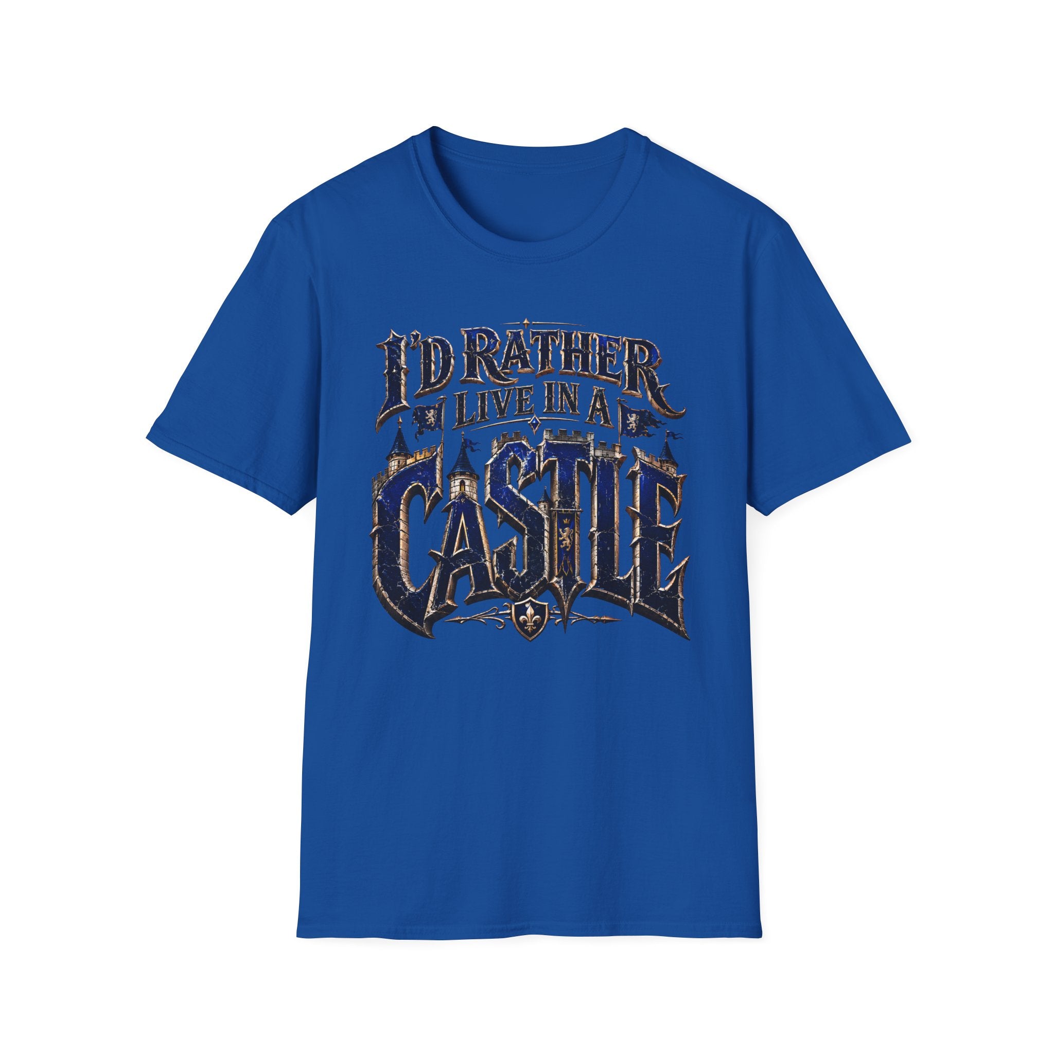 I'd Rather Live In A Castle T-Shirt - Vintage Fantasy Castle Graphic Tee