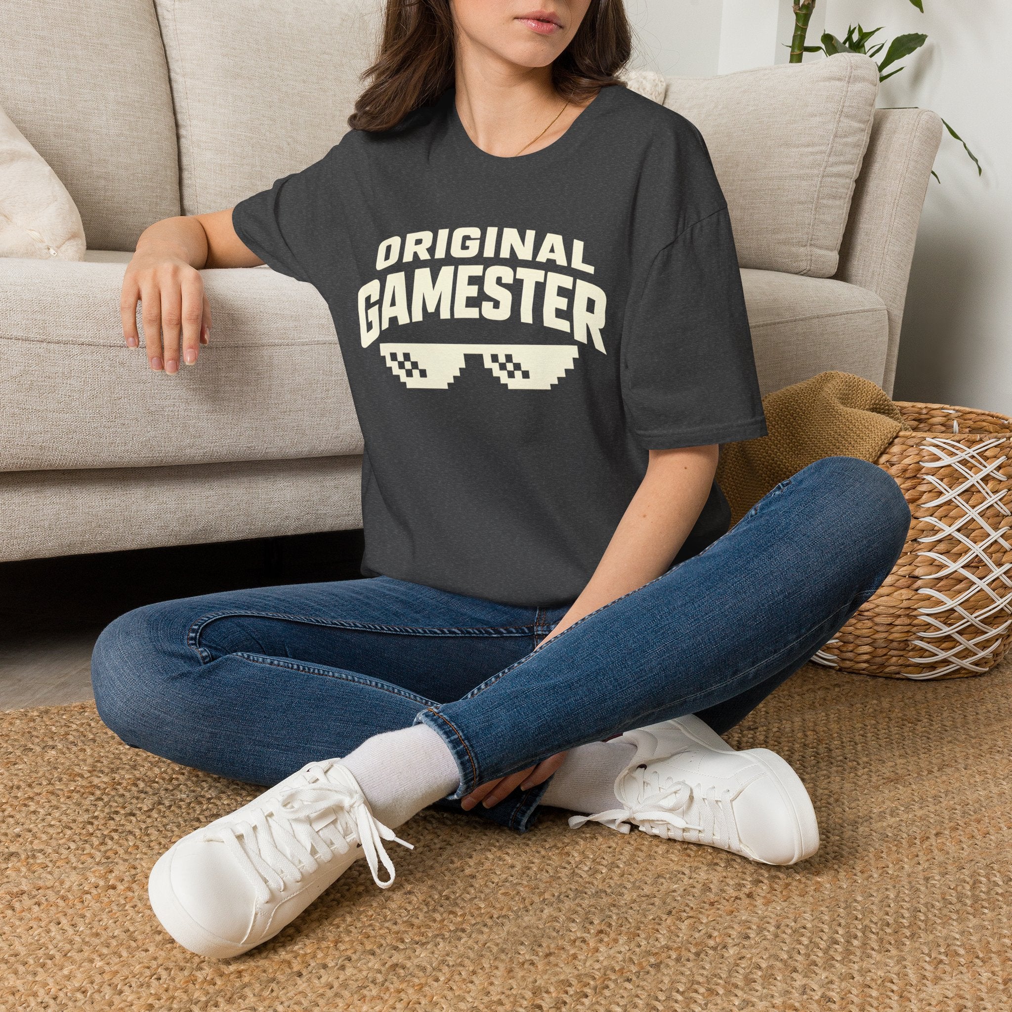 Original Gamester T-Shirt — Retro Pixel Sunglasses Gaming Tee