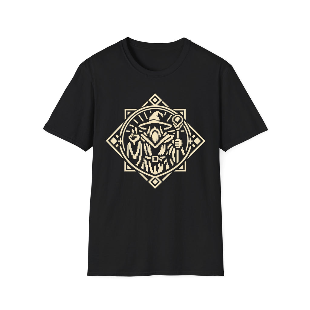 Mystic Wizard T-Shirt - Geometric Arcane Mage Design