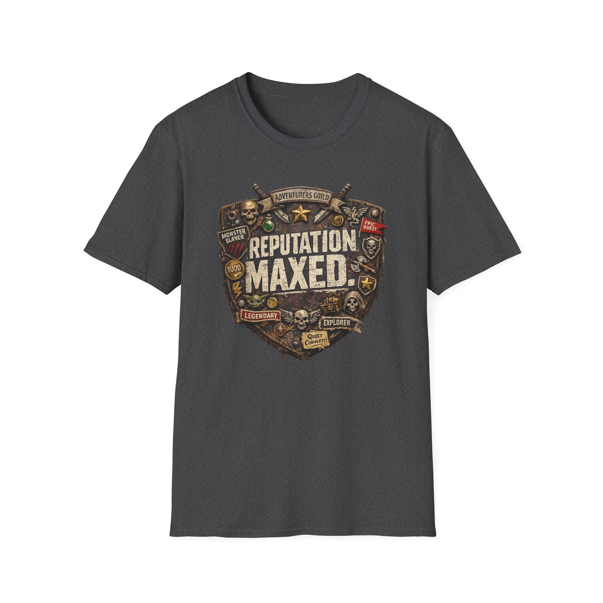 'Reputation Maxed' Gamer Adventure Graphic T-Shirt