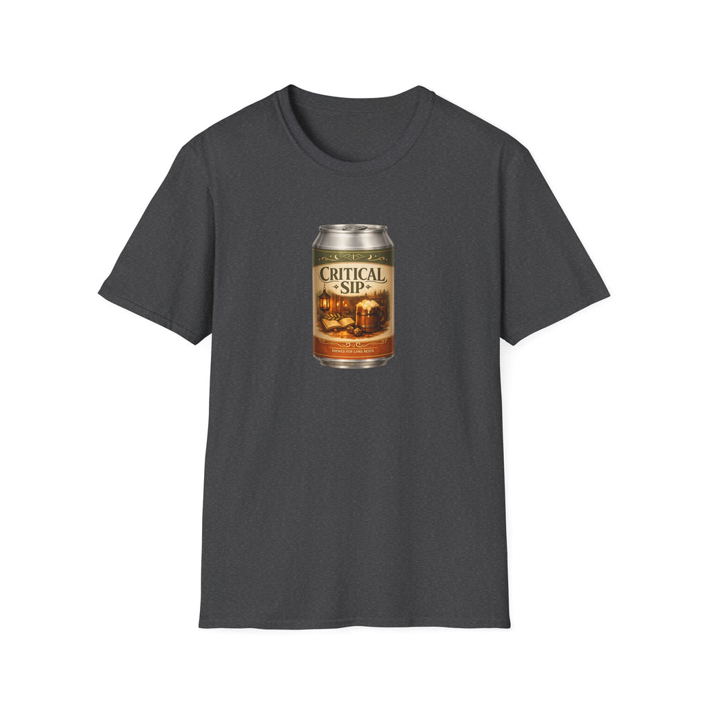 Critical Sip T-Shirt - Retro Graphic Parody Beer Tee