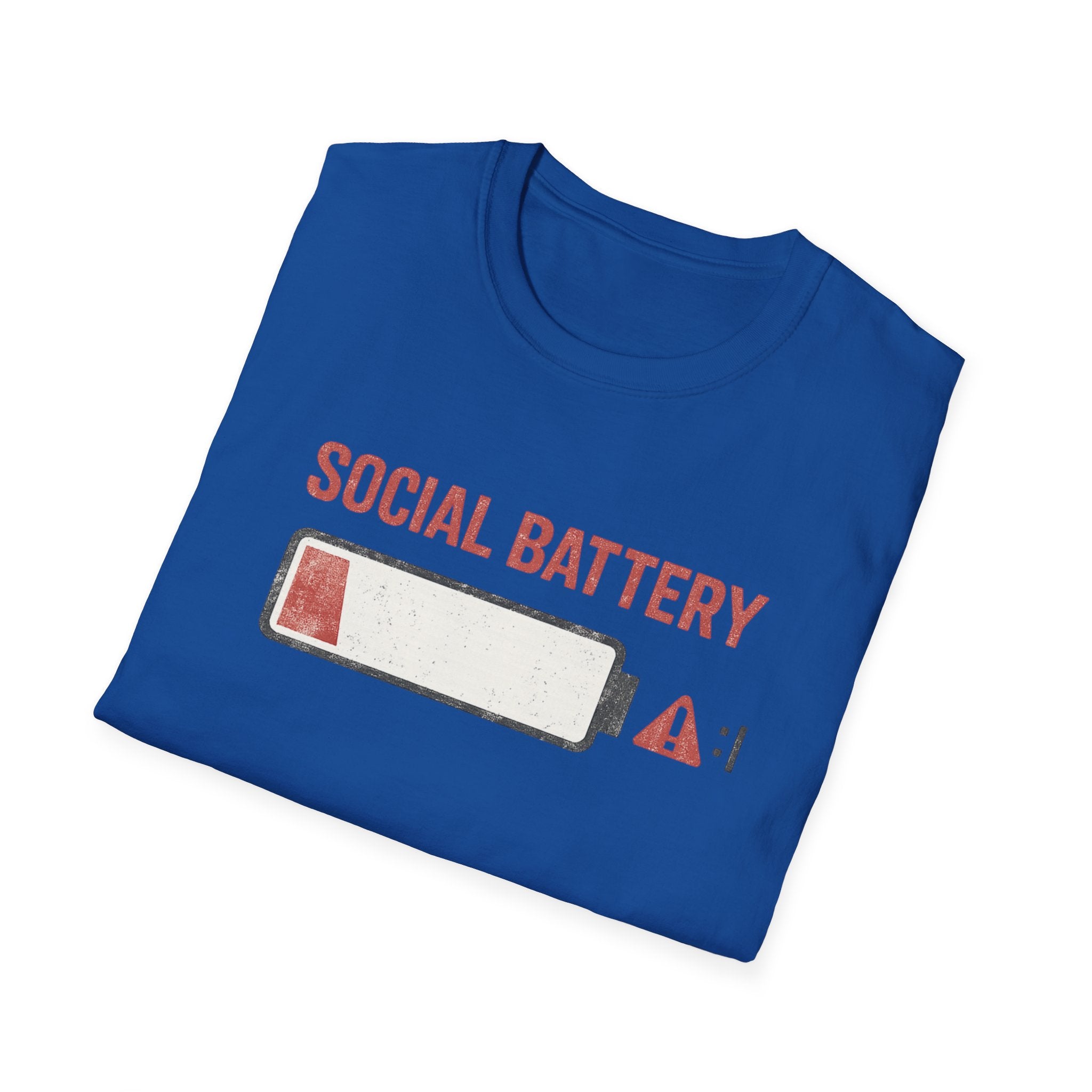 Social Battery Low Funny Introvert Graphic T-Shirt