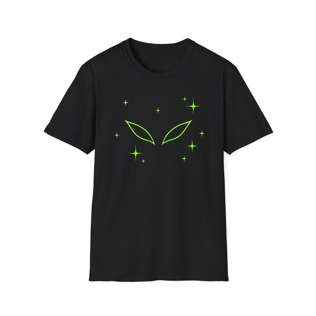 Alien Eyes T-Shirt - Neon Green Sci-fi Space Graphic Tee
