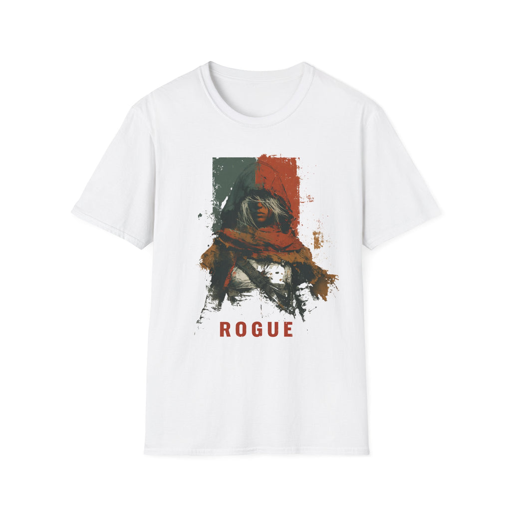 Rogue Hooded Figure T-Shirt - Grunge Painterly Graphic Tee