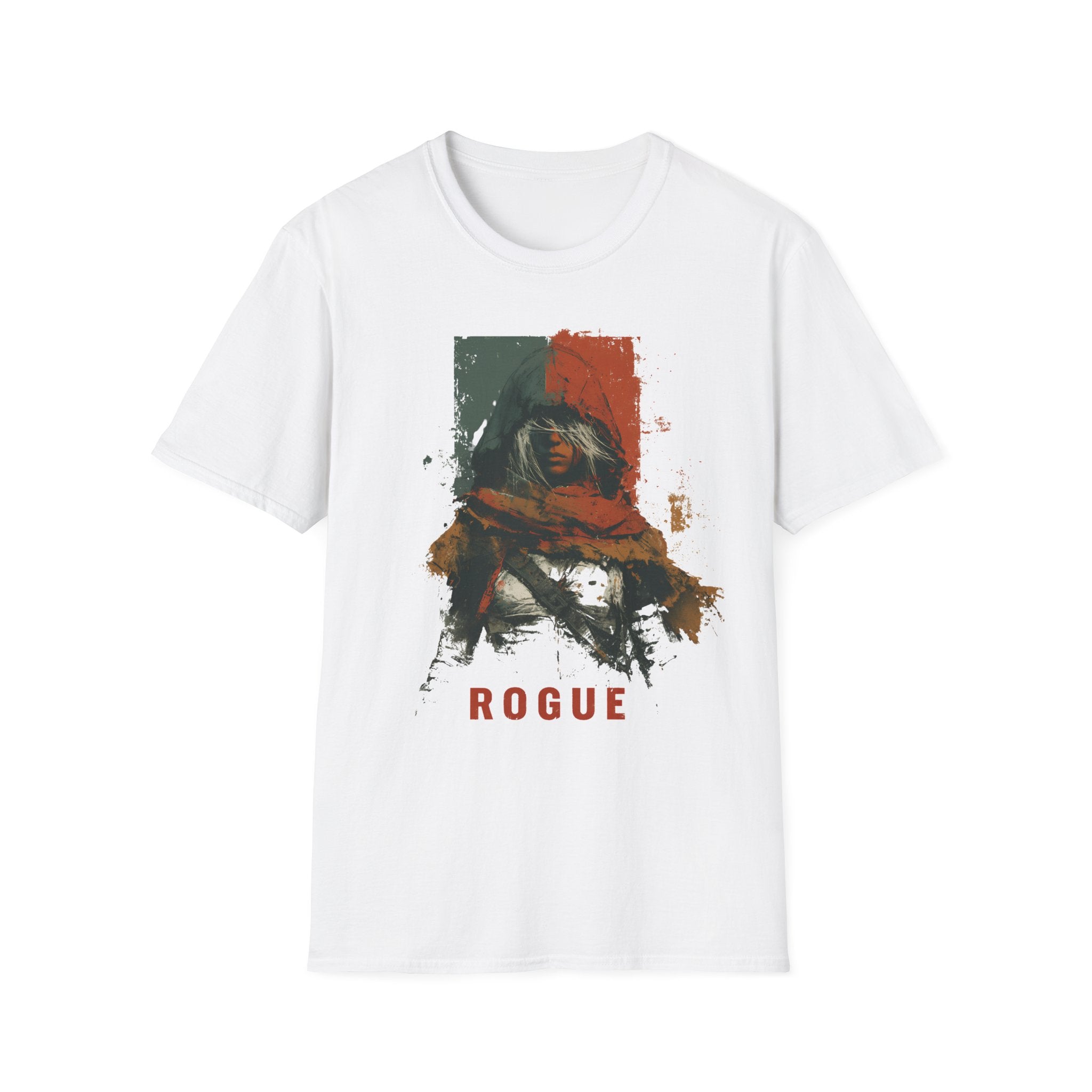 Rogue Hooded Figure T-Shirt - Grunge Painterly Graphic Tee