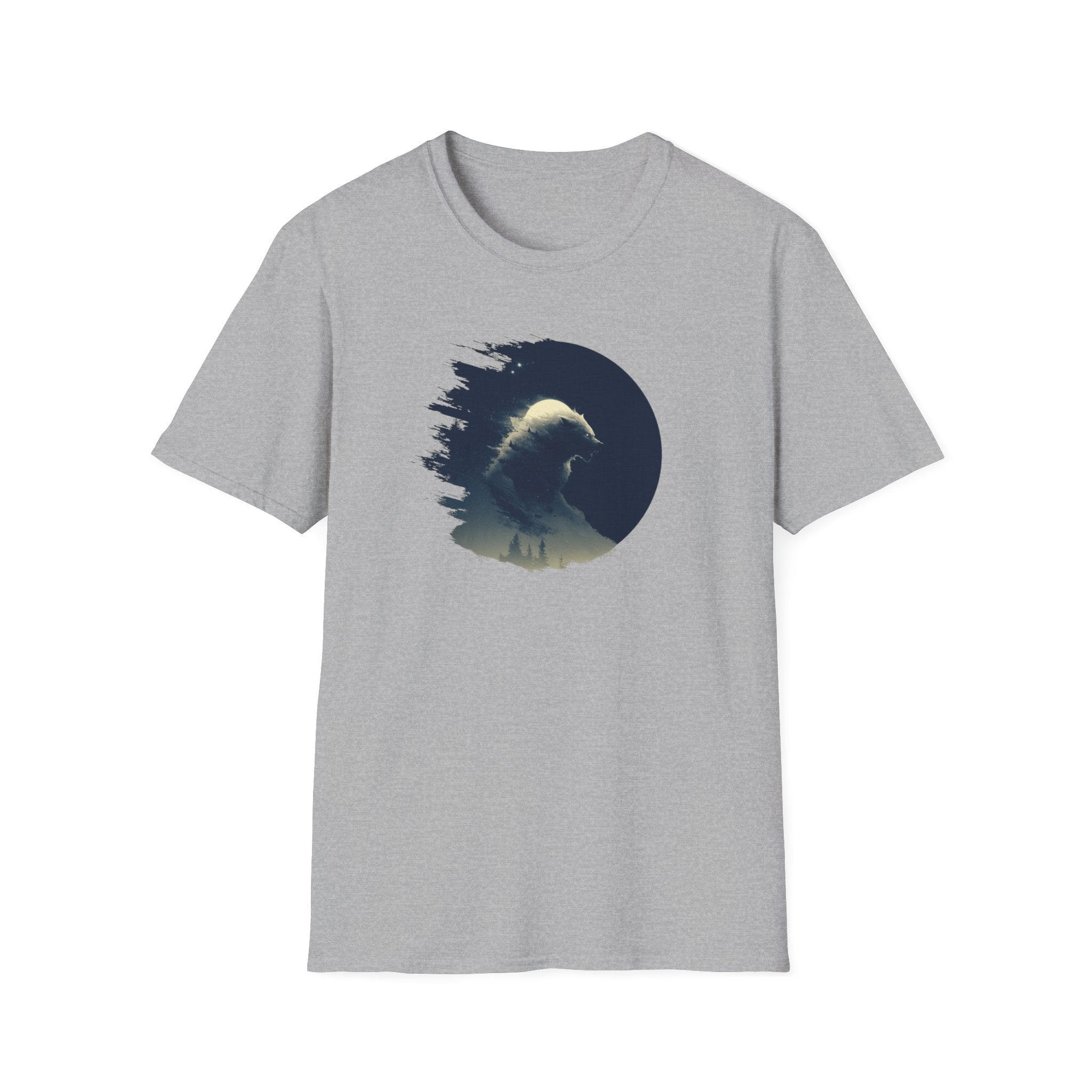 Werewolf Ripped Graphic T-Shirt — Minimalist Howling Tee