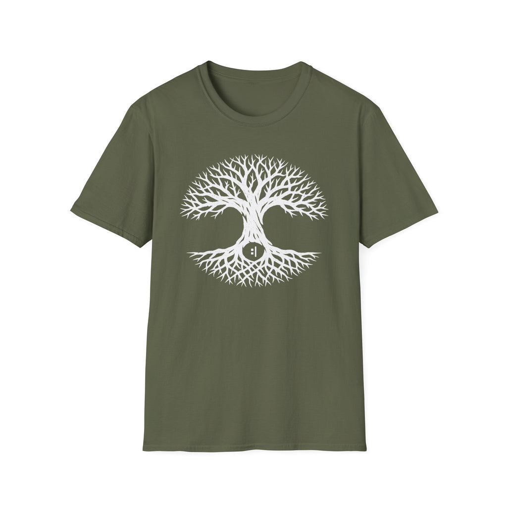 Tree of Life T-Shirt – White Woodland Roots Graphic Tee