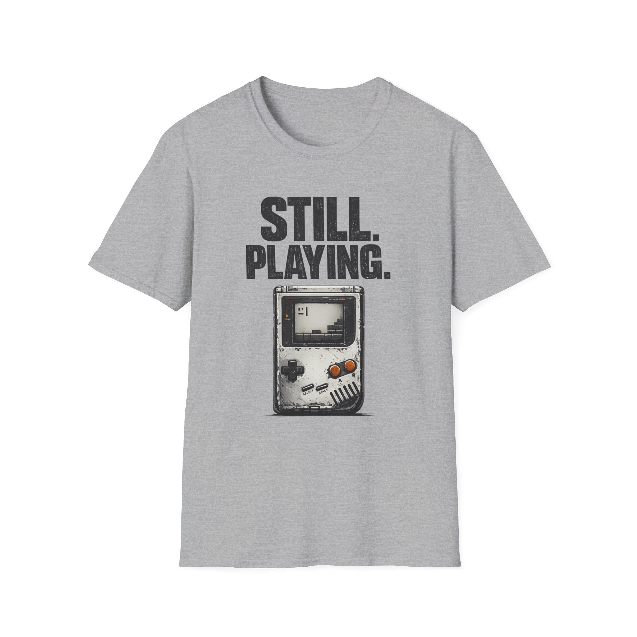 "Still. Playing." T-Shirt - Retro Game System Design, Gamer Nostalgia Tee