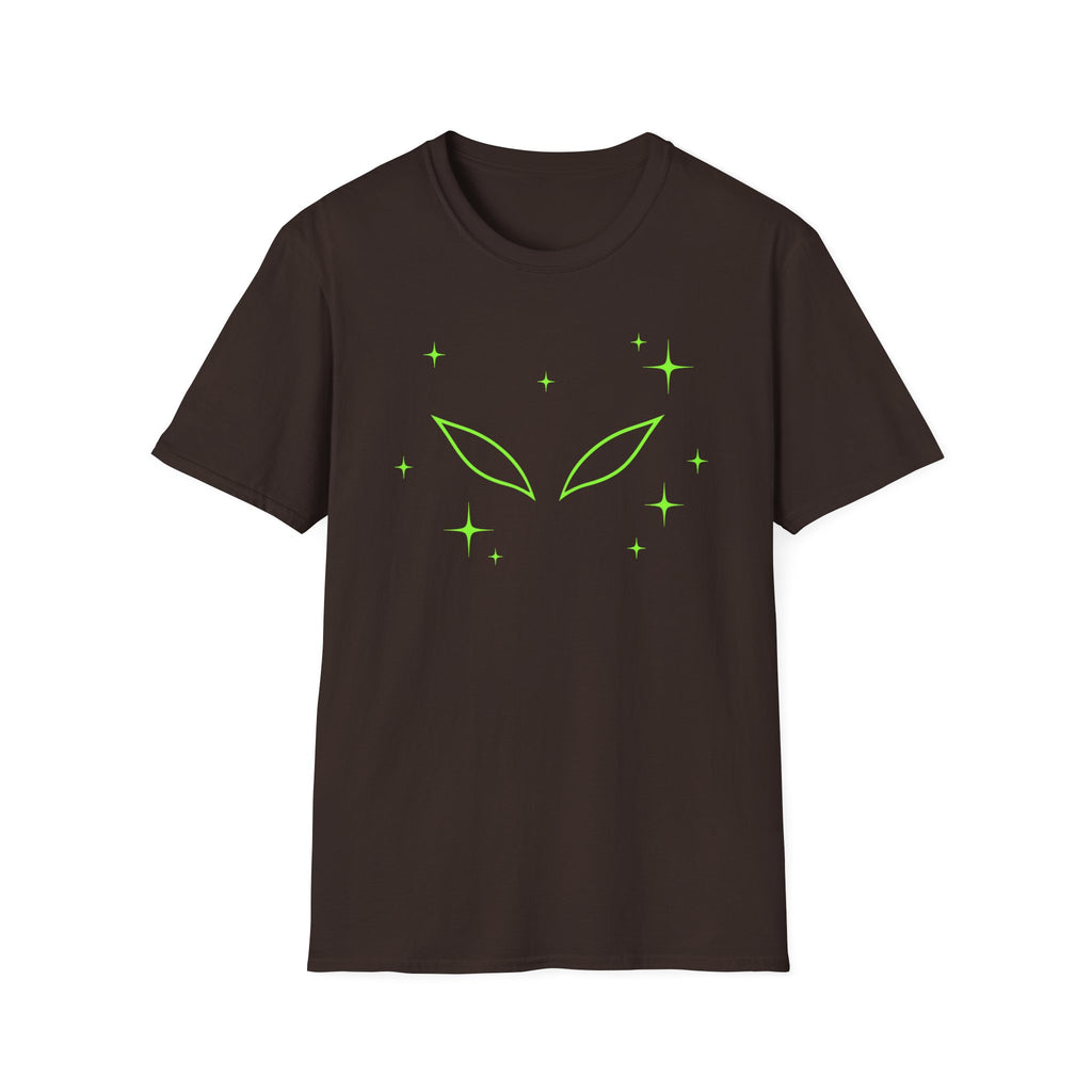 Alien Eyes T-Shirt - Neon Green Sci-fi Space Graphic Tee
