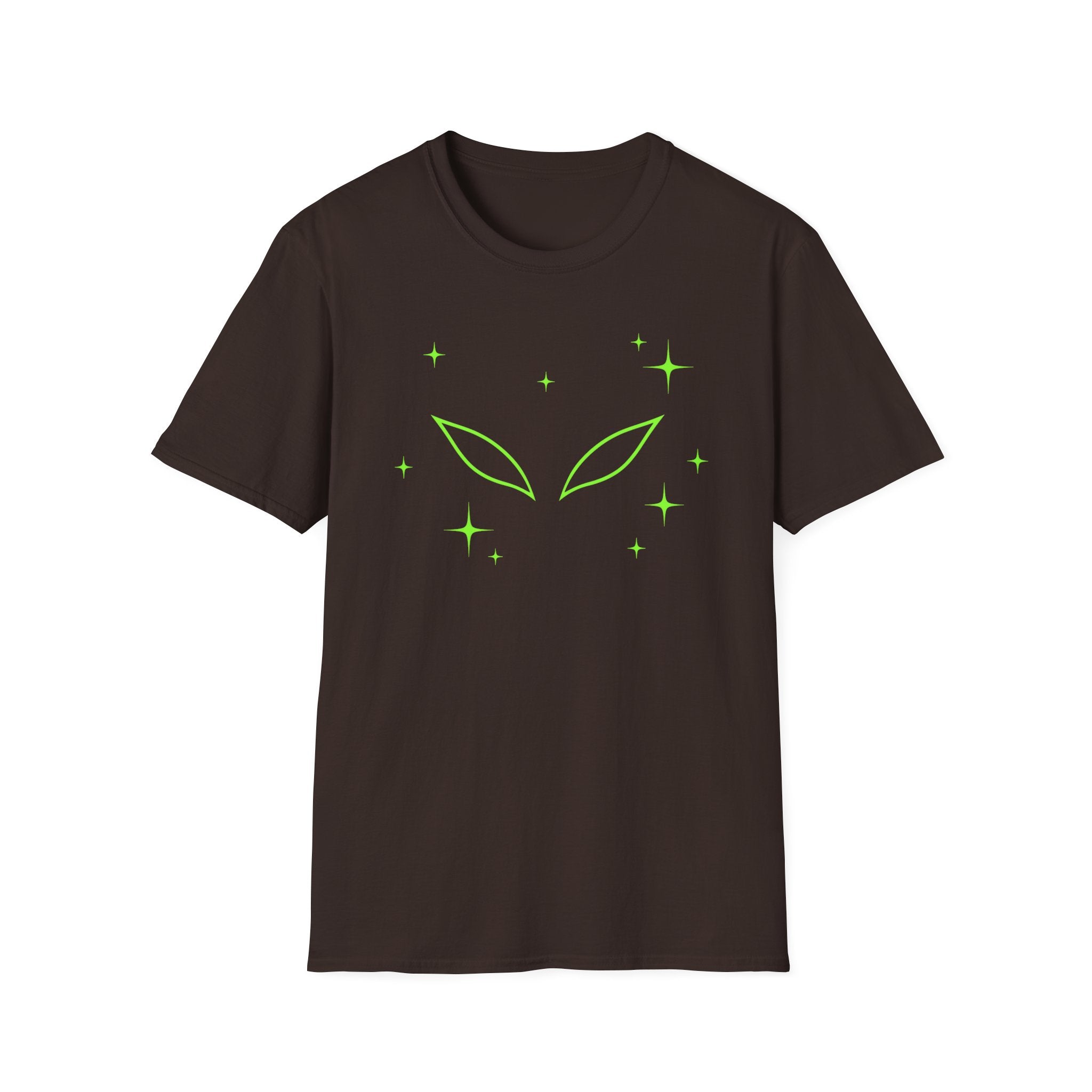Alien Eyes T-Shirt - Neon Green Sci-fi Space Graphic Tee