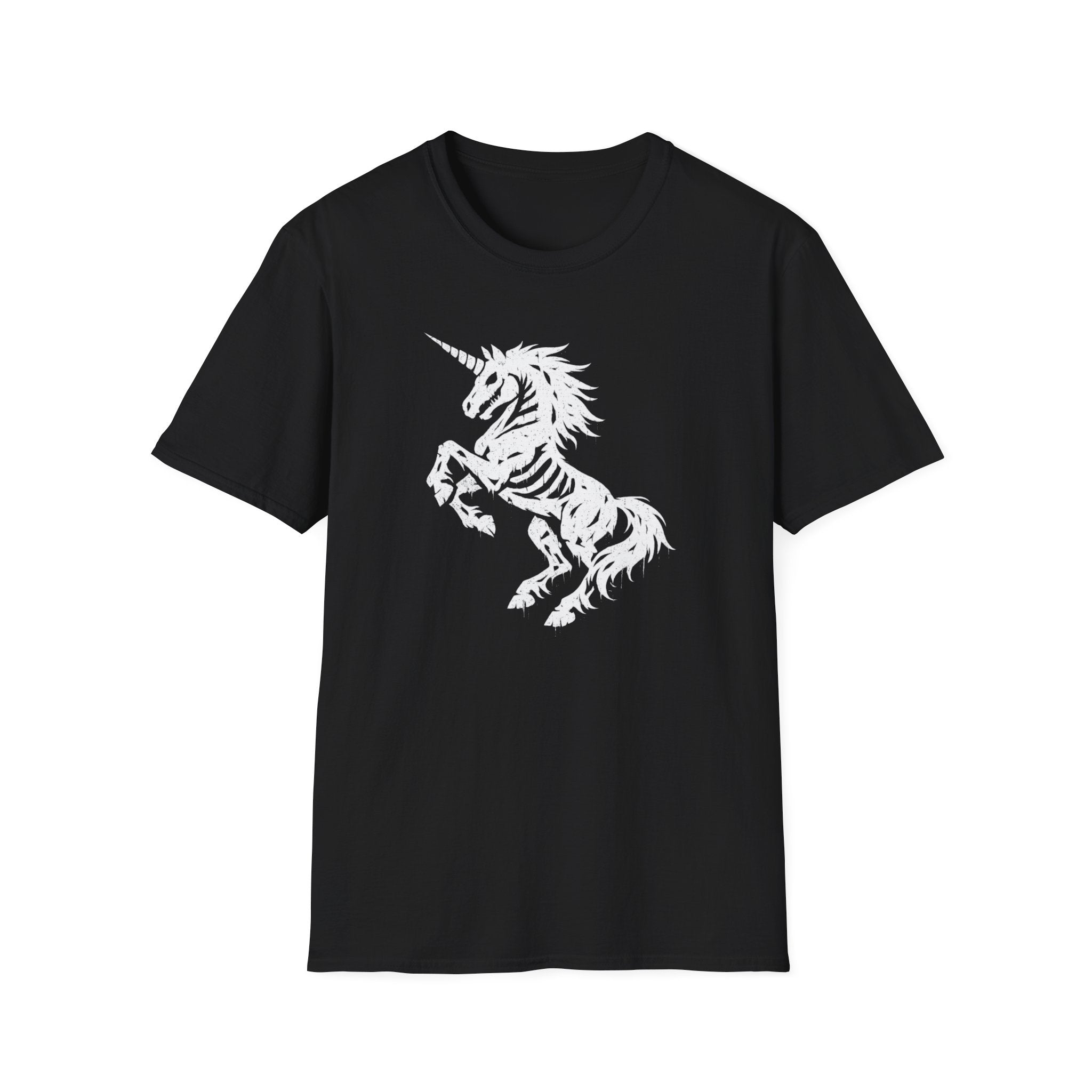 Unicorn Skeleton Graphic T-Shirt — Gothic Mythical Tee