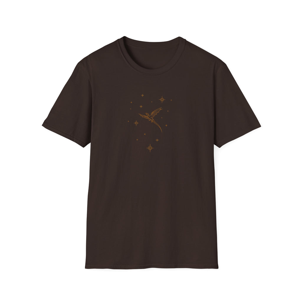 Minimal Wyvern Star Tee — Delicate Celestial Graphic T-Shirt