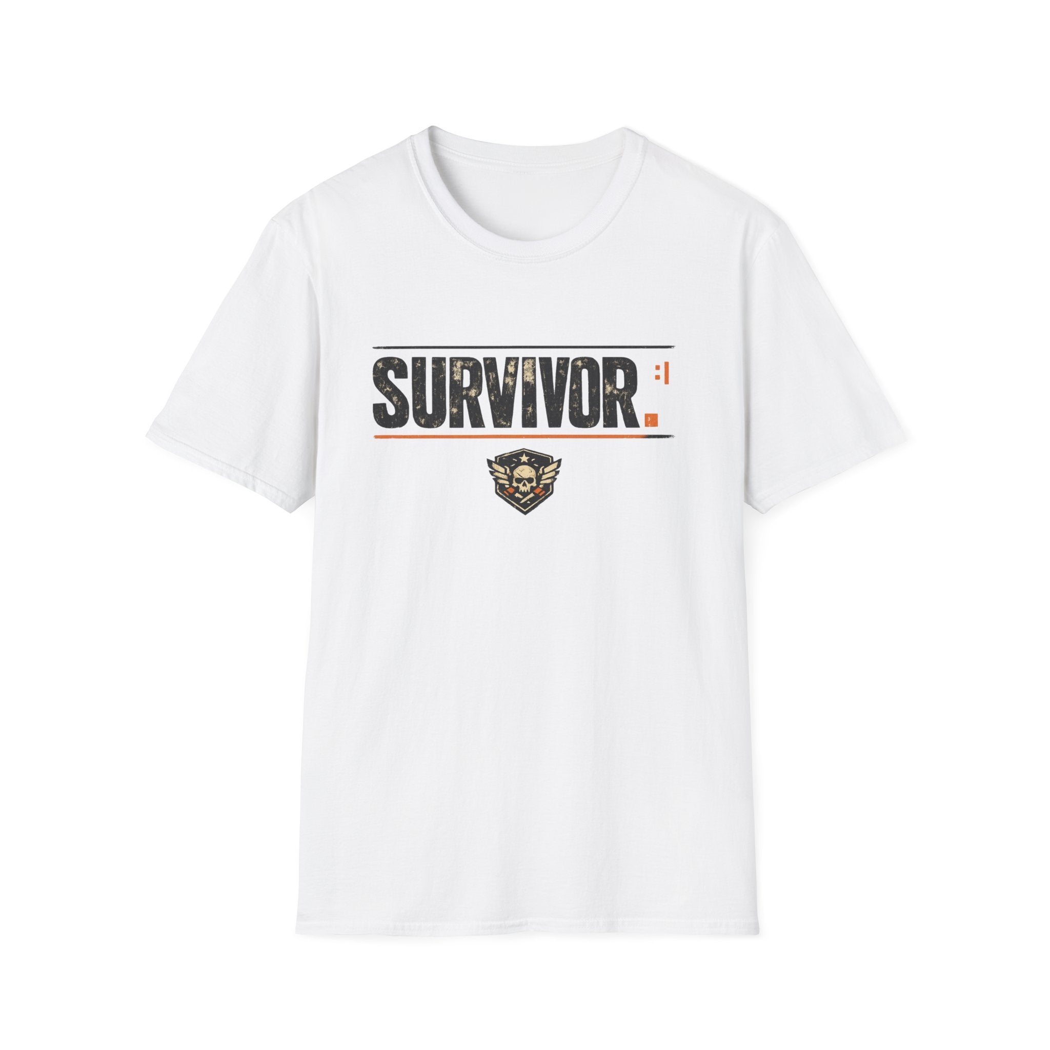Survivor Graphic T-Shirt – Distressed Patch Design