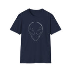 Alien Head Graphic T-Shirt - Minimalist Distressed Sci‑Fi Tee