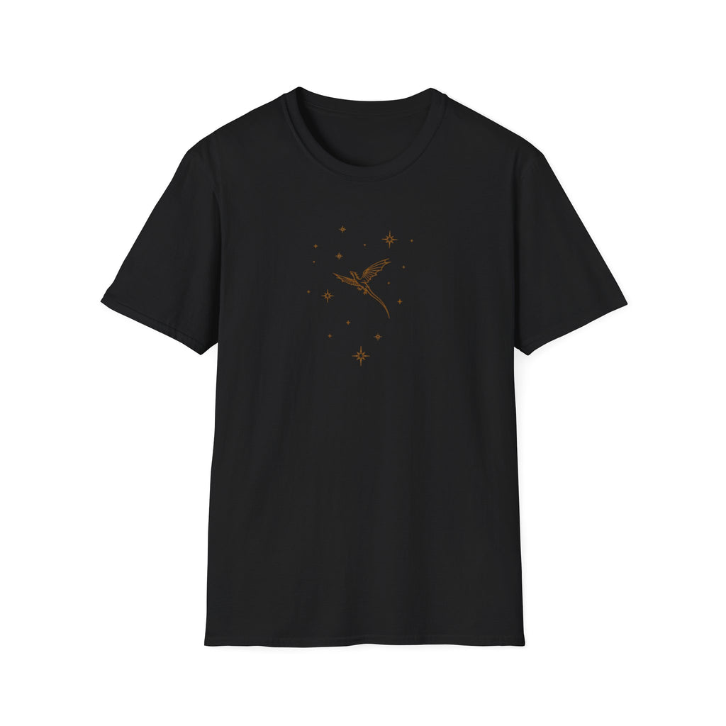 Minimal Wyvern Star Tee — Delicate Celestial Graphic T-Shirt