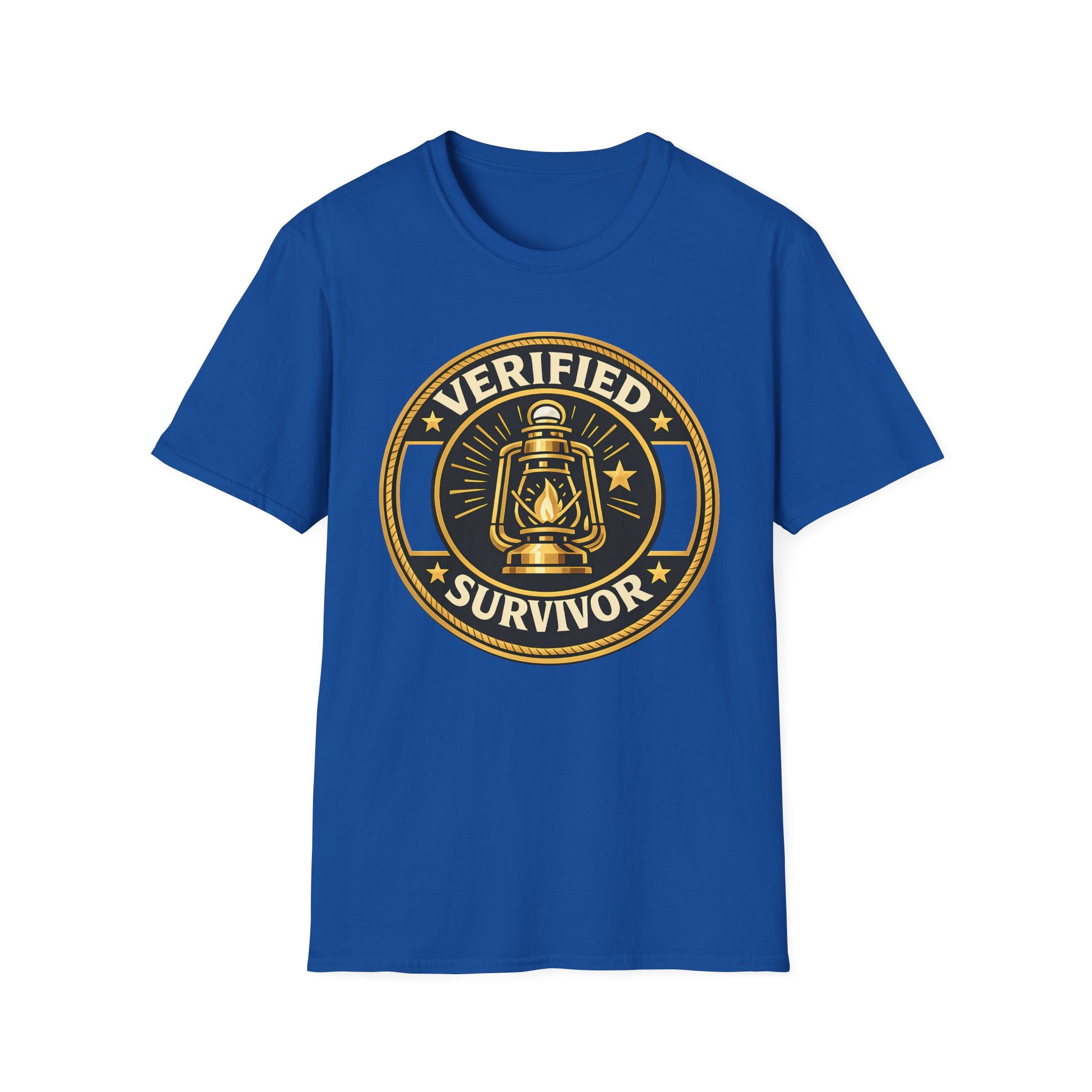 Verified Survivor T-Shirt - Vintage Lantern Emblem Tee