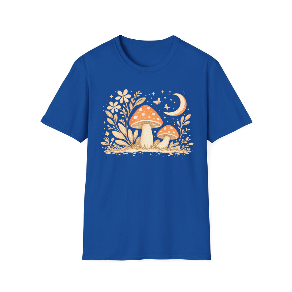 Whimsical Mushroom Moon T-Shirt - Forest Graphic Tee