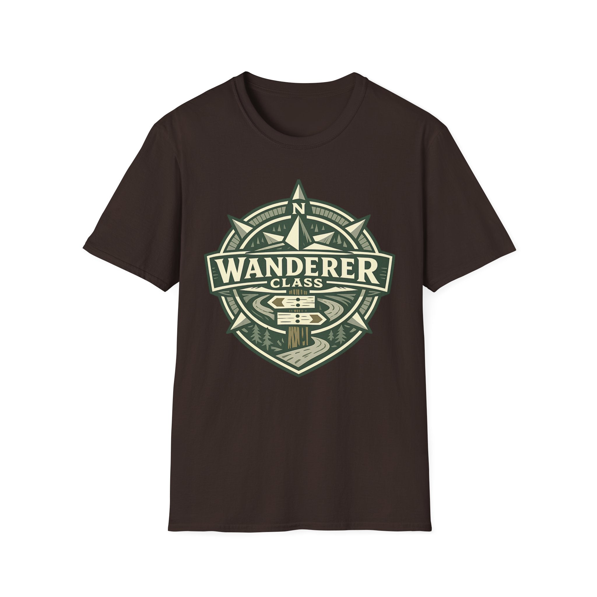 Wanderer Class T-Shirt - Adventure Compass Graphic Tee