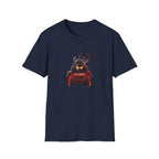 Samurai Gamer T-Shirt - Fiery Gaming Helmet Design