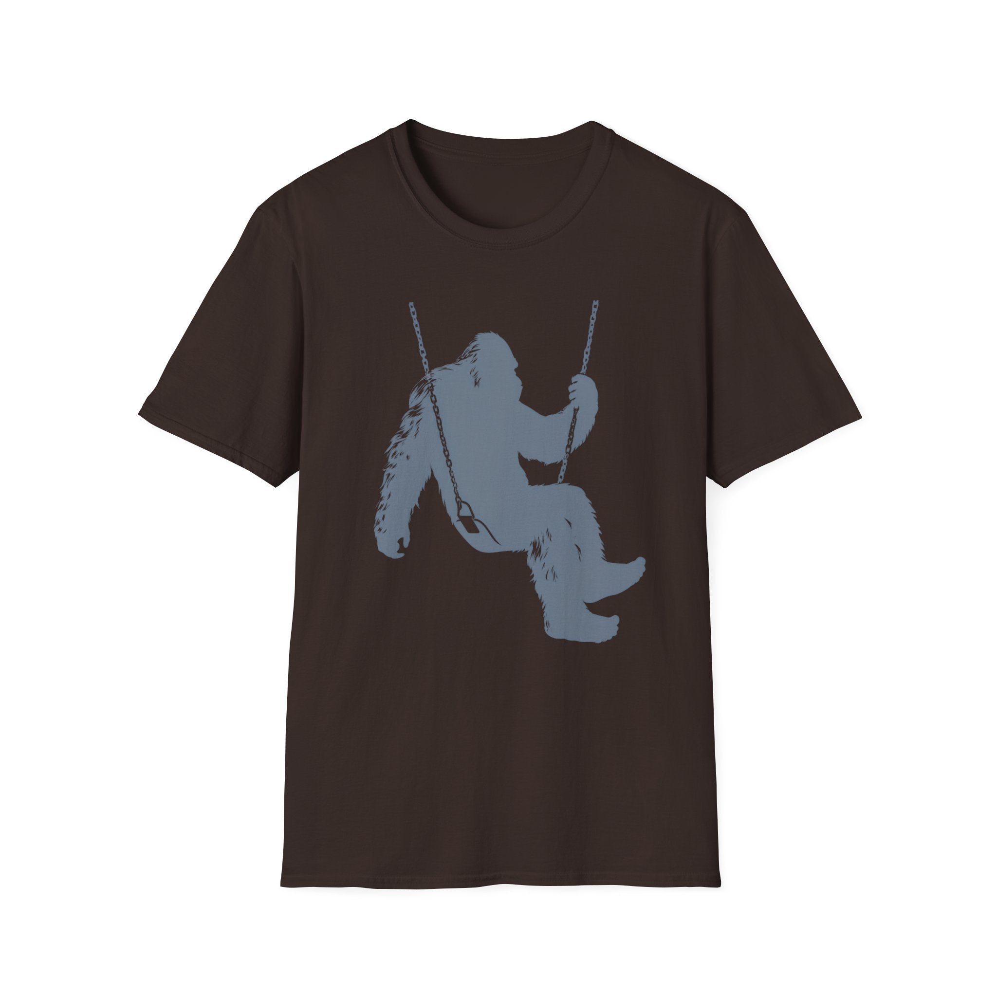 Swinger Bigfoot T-Shirt - Playful Sasquatch On A Swing Graphic Tee