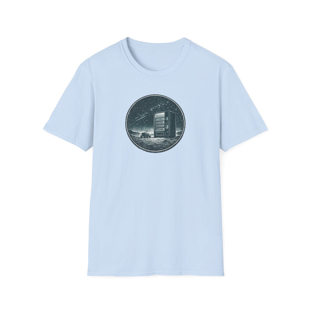 Space Vending Graphic T-Shirt - Stellar Rest Stop Design