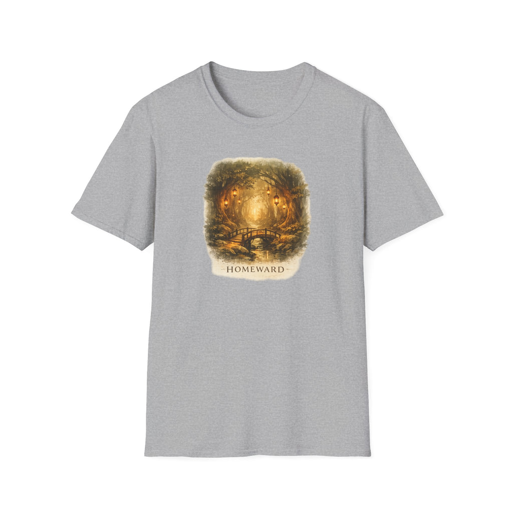 'Homeward' Forest Path Illustration T-Shirt