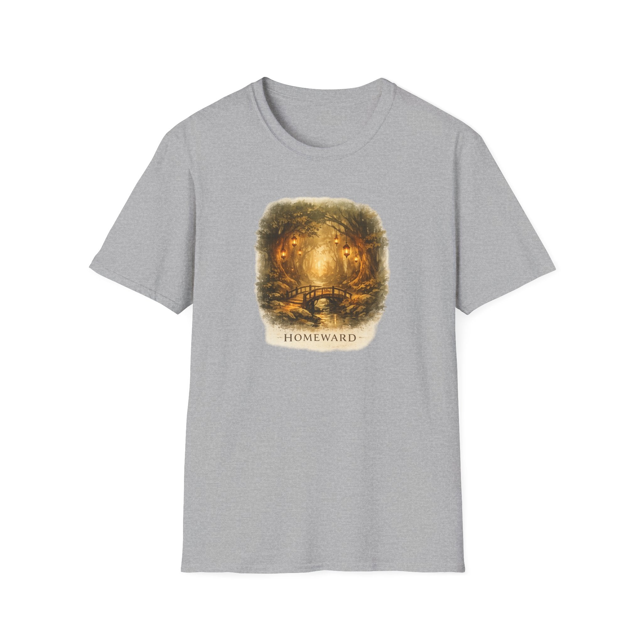 'Homeward' Forest Path Illustration T-Shirt