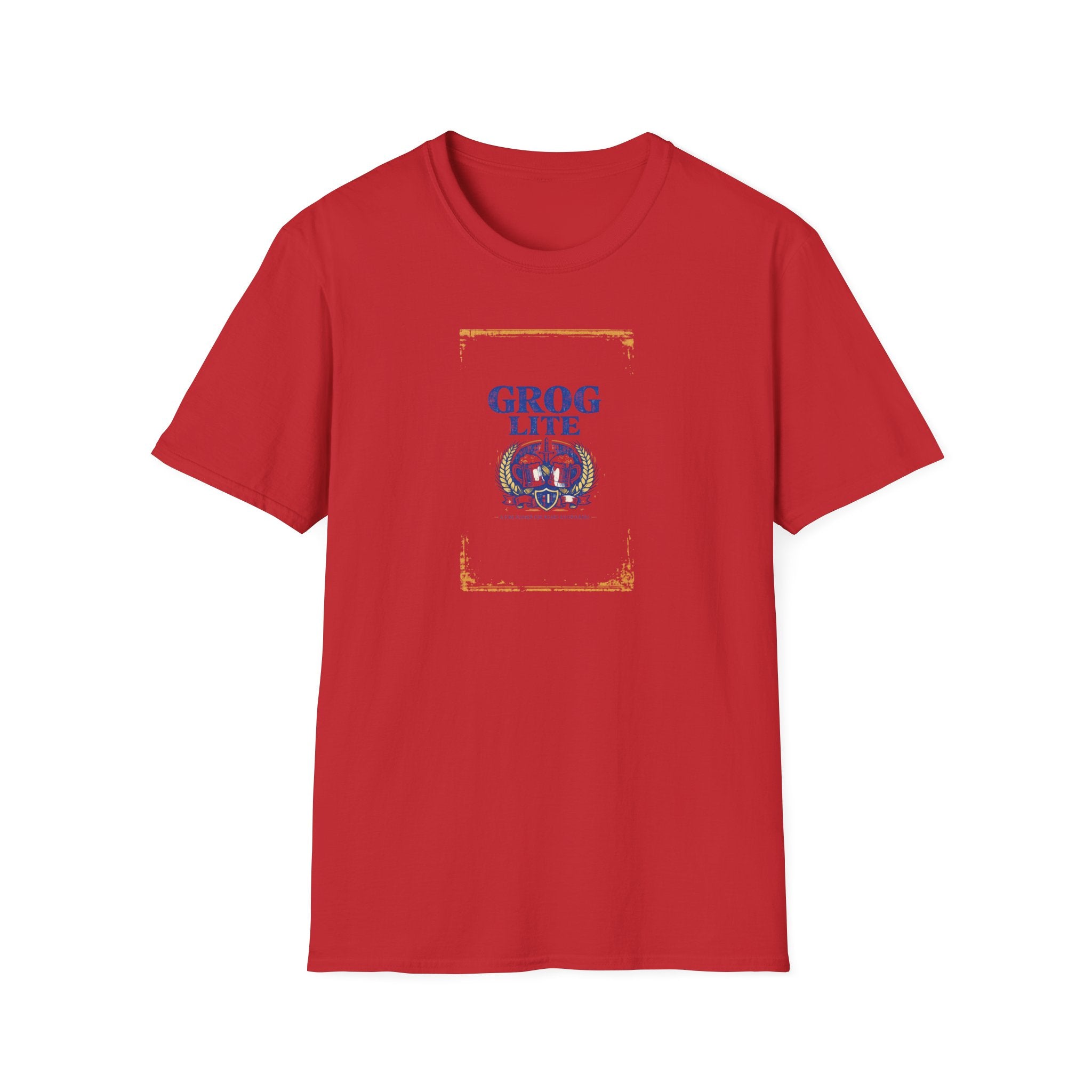 Grog Lite Parody Beer Logo T‑Shirt — Vintage Label Tee