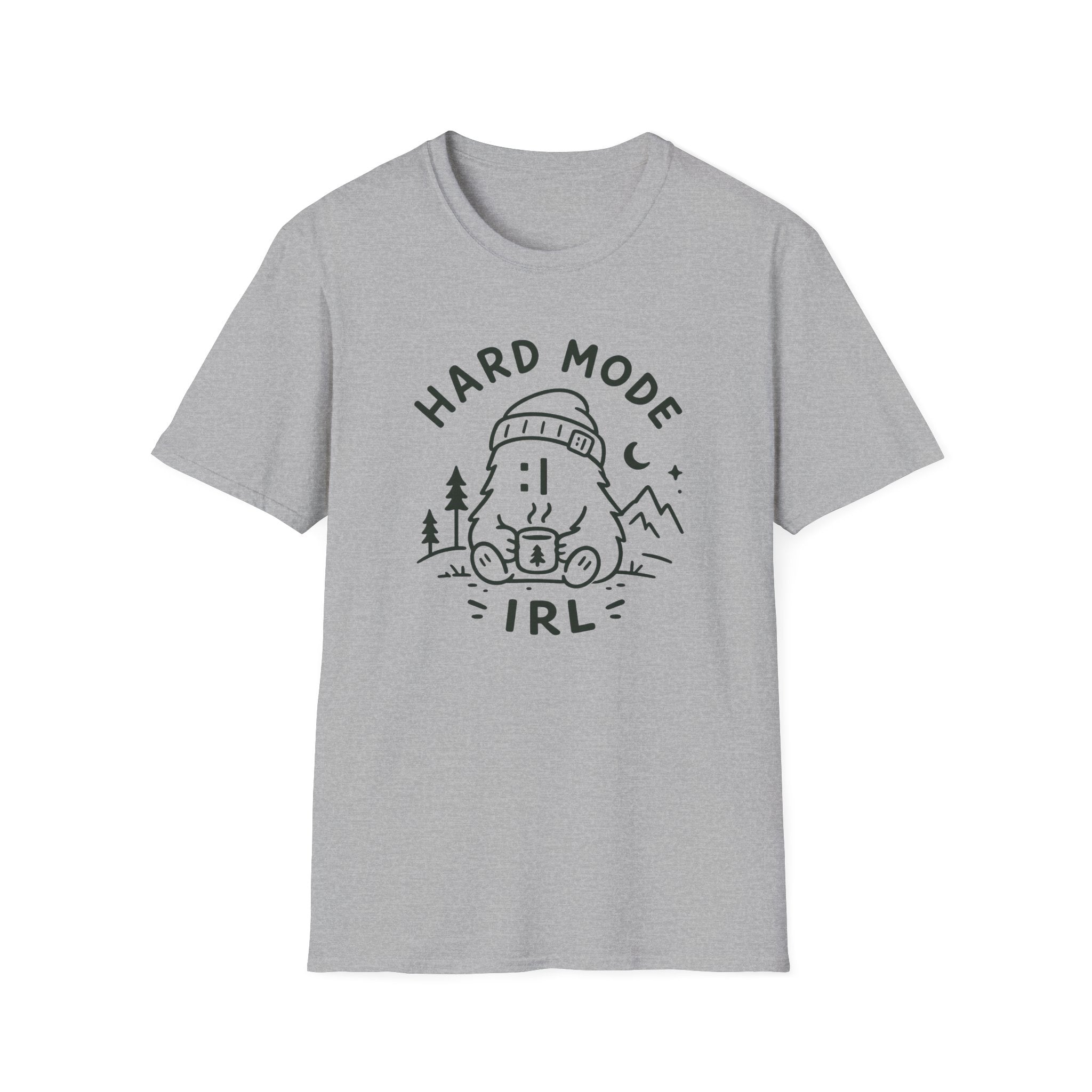 Hard Mode Cute Monster T‑Shirt — Cozy Outdoorsy Graphic Tee