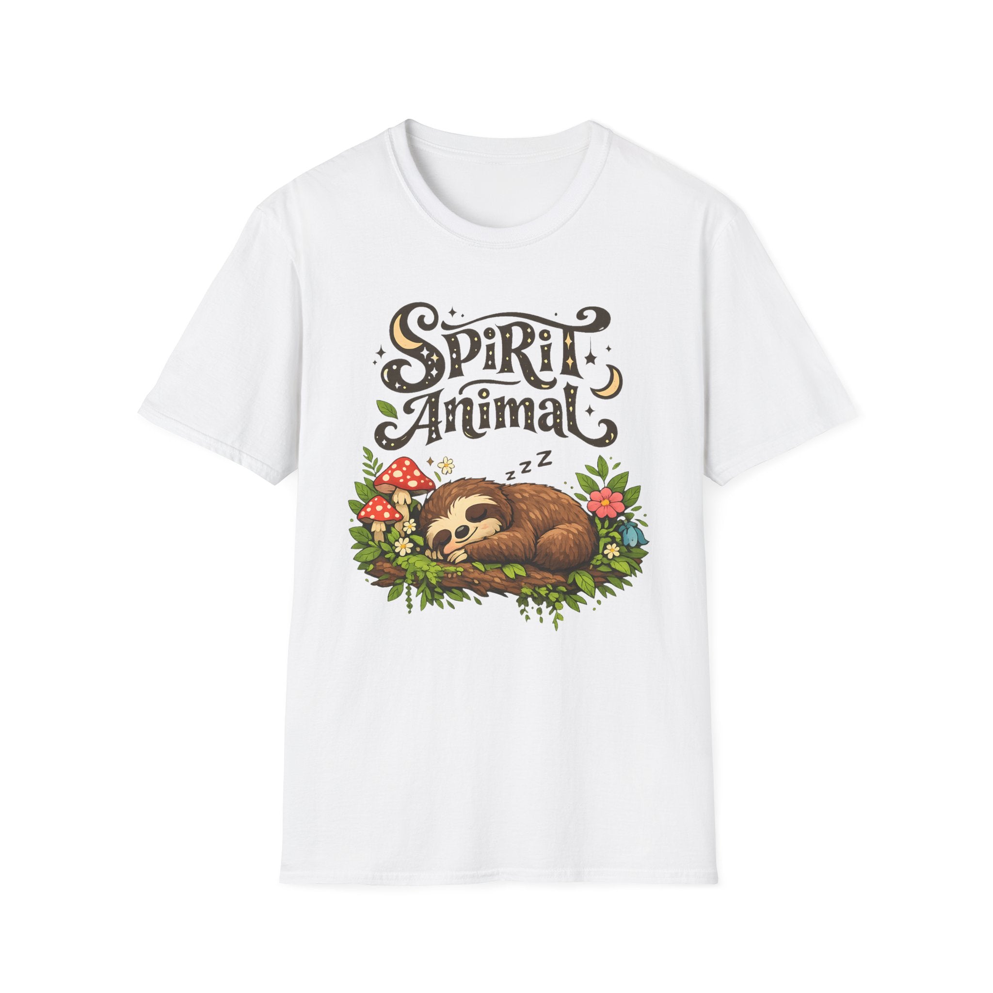 Spirit Animal T-Shirt - Cute Sleeping Sloth Graphic Tee