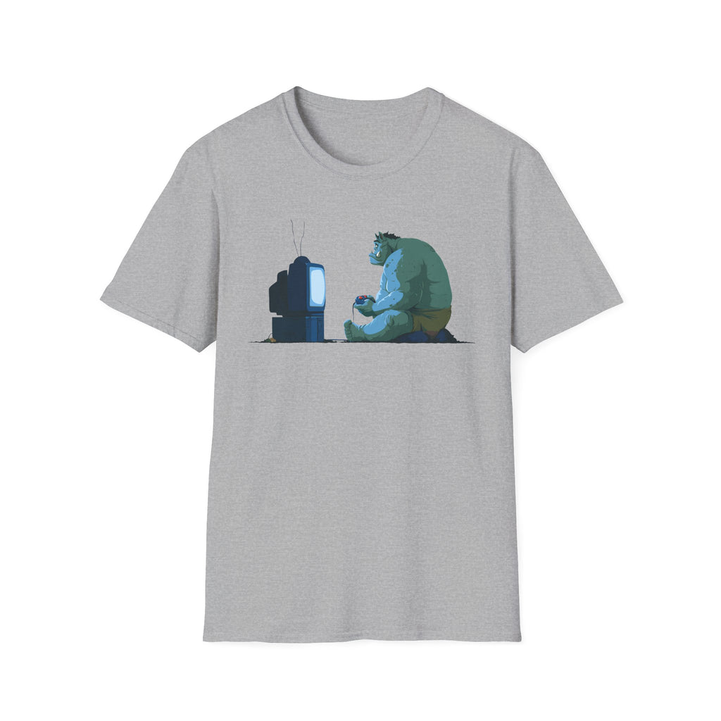 Ogre Gamer T-Shirt - Retro Console Monster TV Print