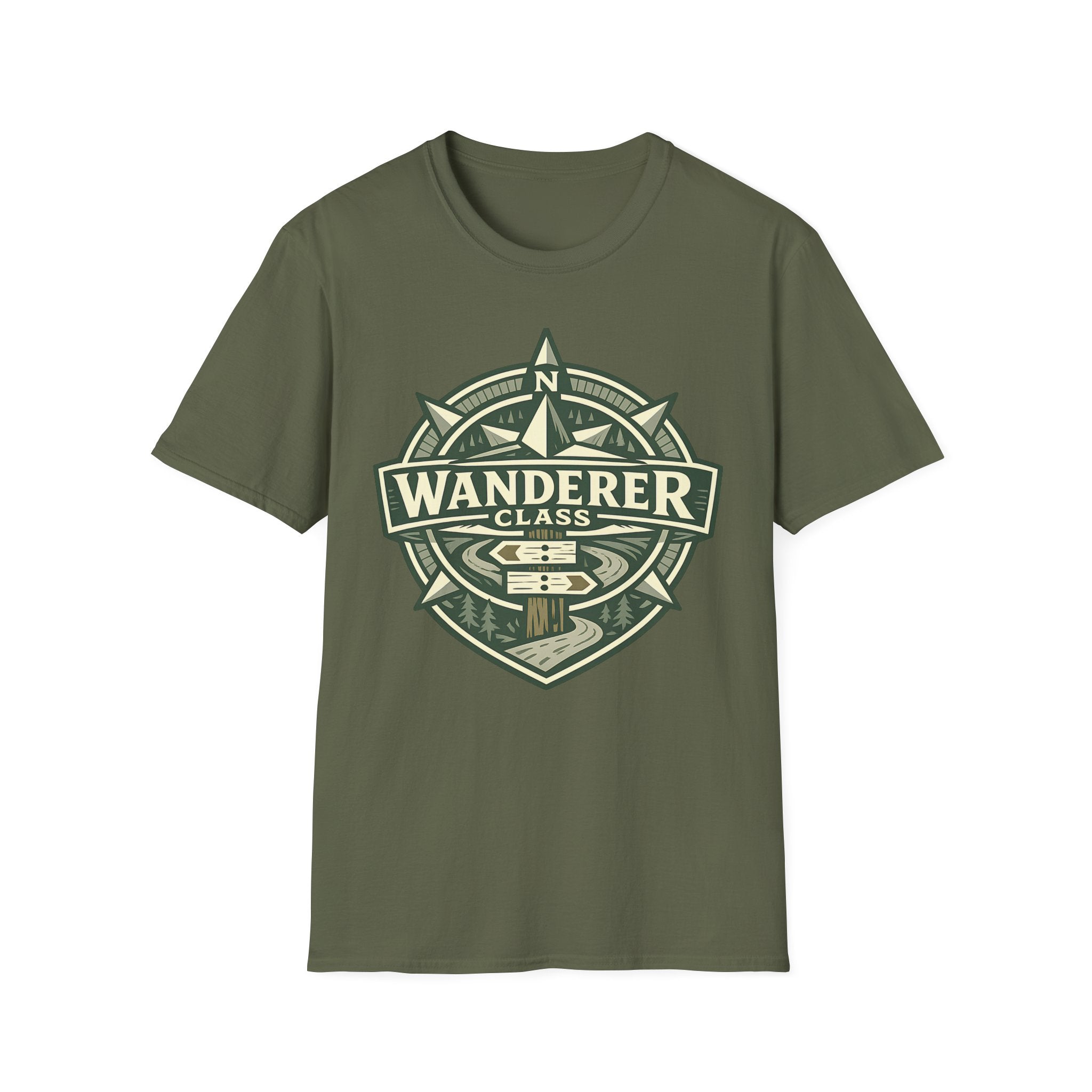 Wanderer Class T-Shirt - Adventure Compass Graphic Tee