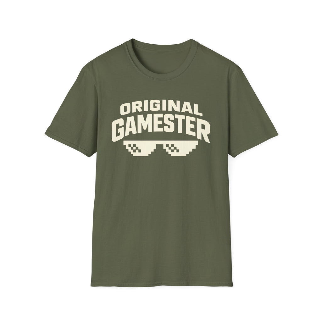 Original Gamester T-Shirt — Retro Pixel Sunglasses Gaming Tee