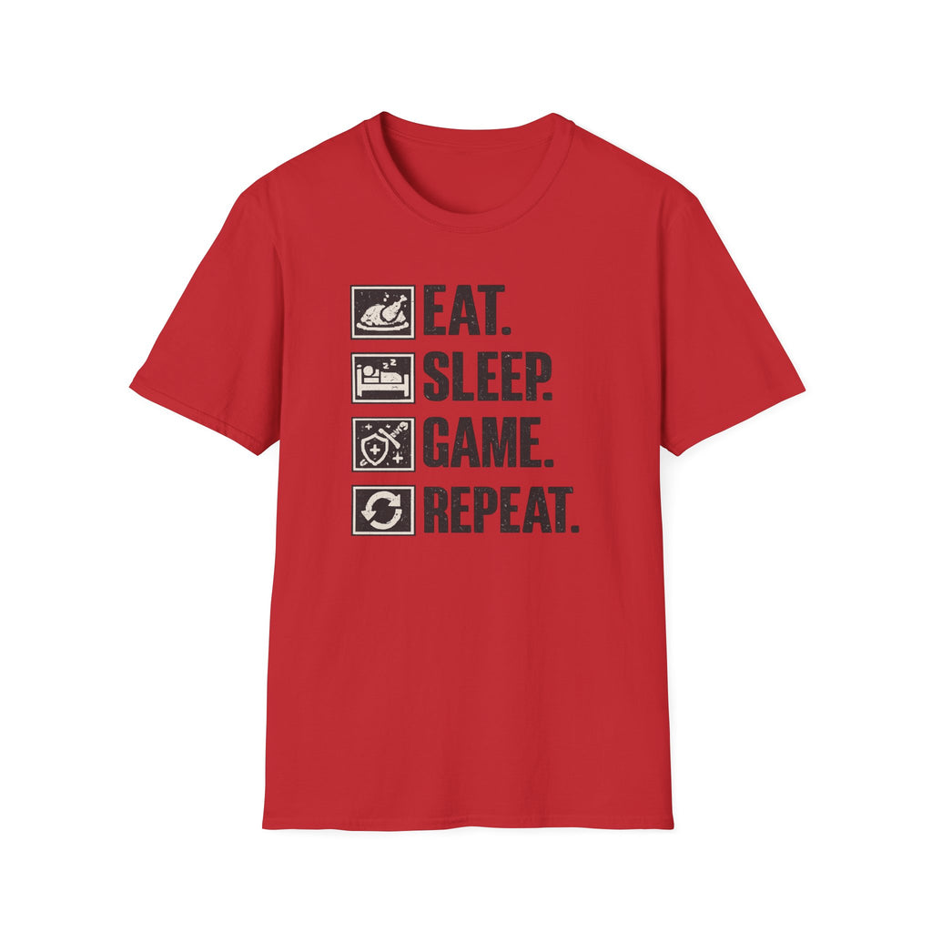 "Eat. Sleep. Game. Repeat." - Gamer Graphic T-Shirt