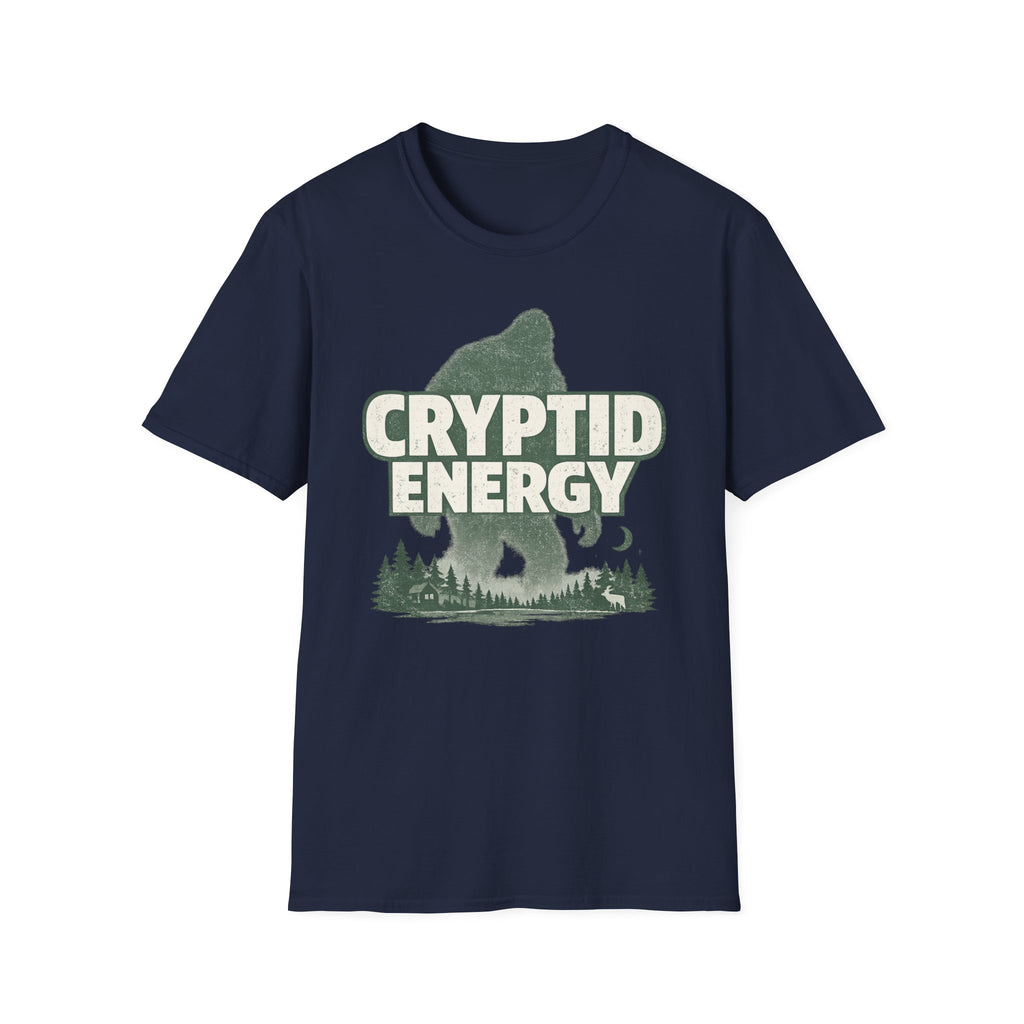 Cryptid Energy Bigfoot Forest Graphic T-Shirt