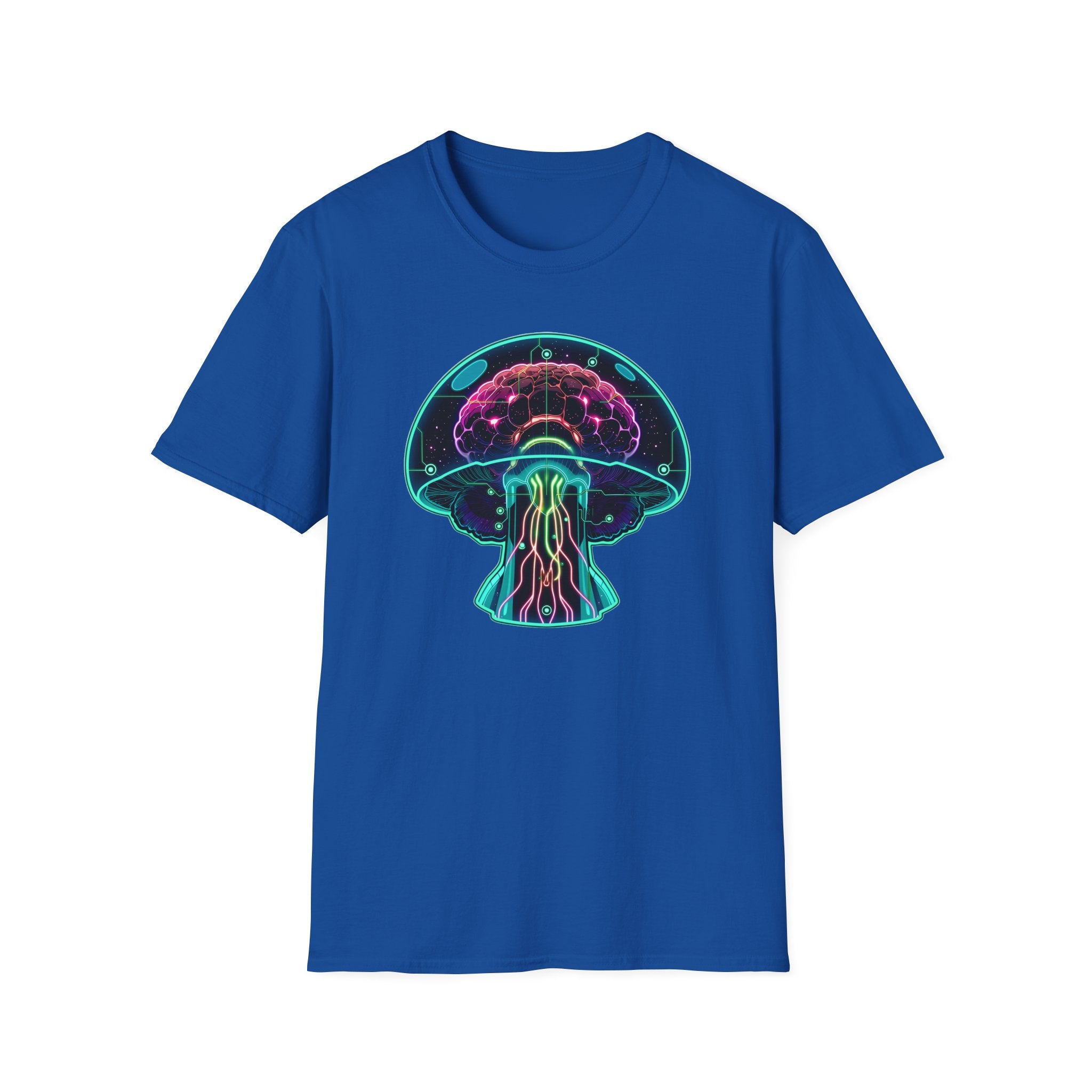 Neon Brain Jellyfish T-Shirt - Mother Brain Inspired Sci‑Fi Graphic Tee