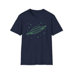 Alien UFO T‑Shirt - Neon Green Spaceship Graphic Tee