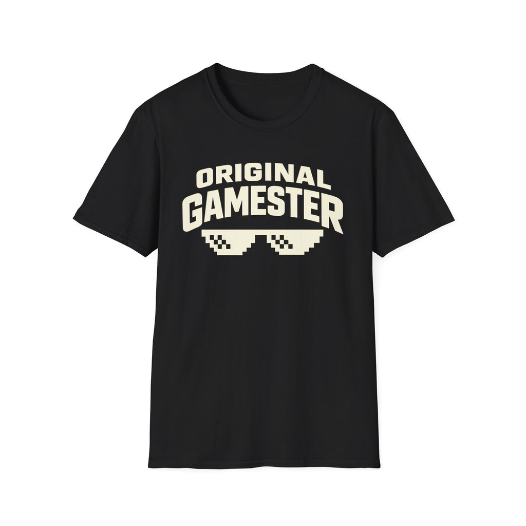Original Gamester T-Shirt — Retro Pixel Sunglasses Gaming Tee