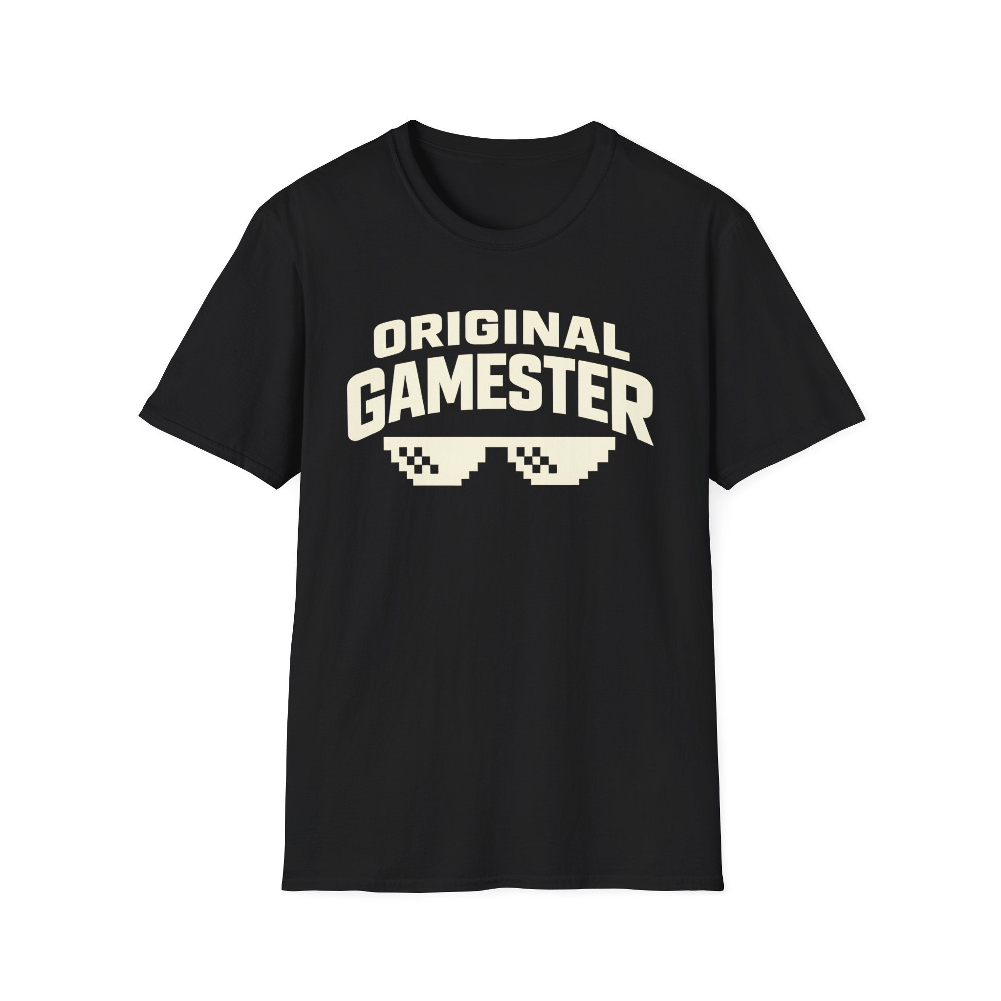 Original Gamester T-Shirt — Retro Pixel Sunglasses Gaming Tee