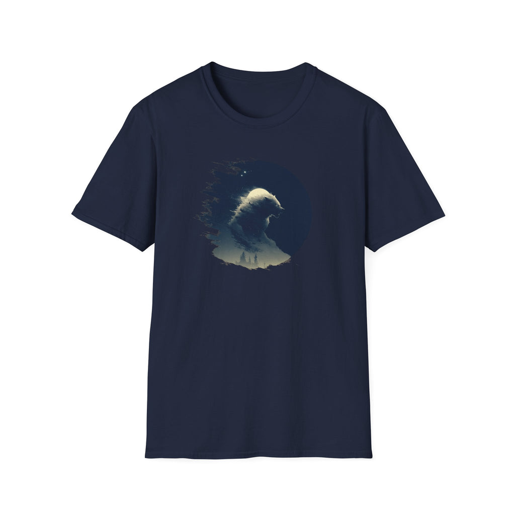 Werewolf Ripped Graphic T-Shirt — Minimalist Howling Tee