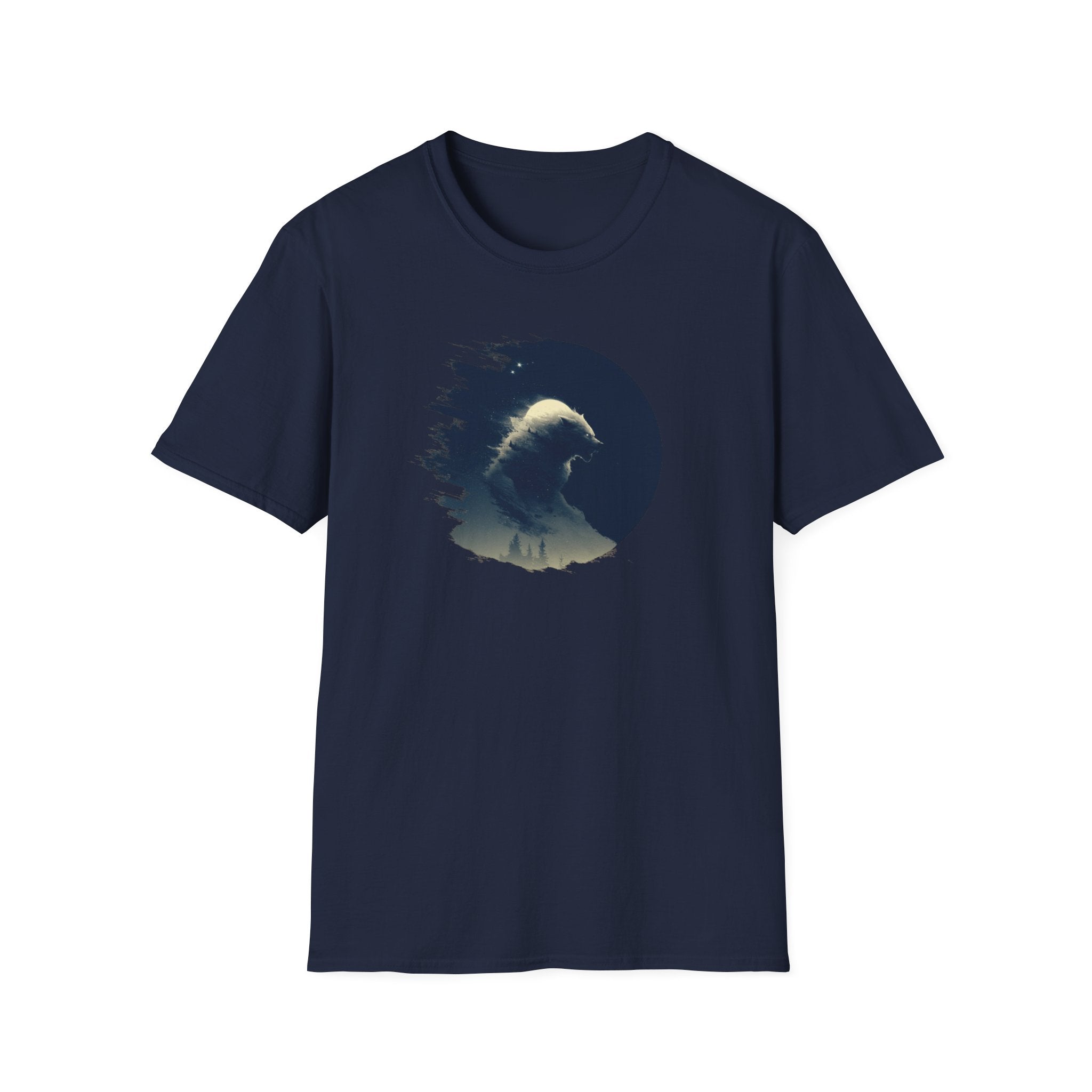 Werewolf Ripped Graphic T-Shirt — Minimalist Howling Tee
