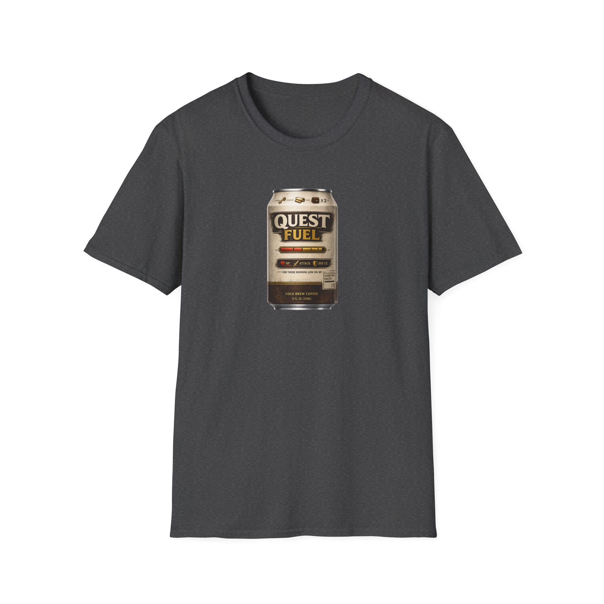Quest Fuel Retro Cold Brew Coffee Graphic T-Shirt