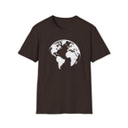 Earth Globe T-Shirt — Minimal White World Tee