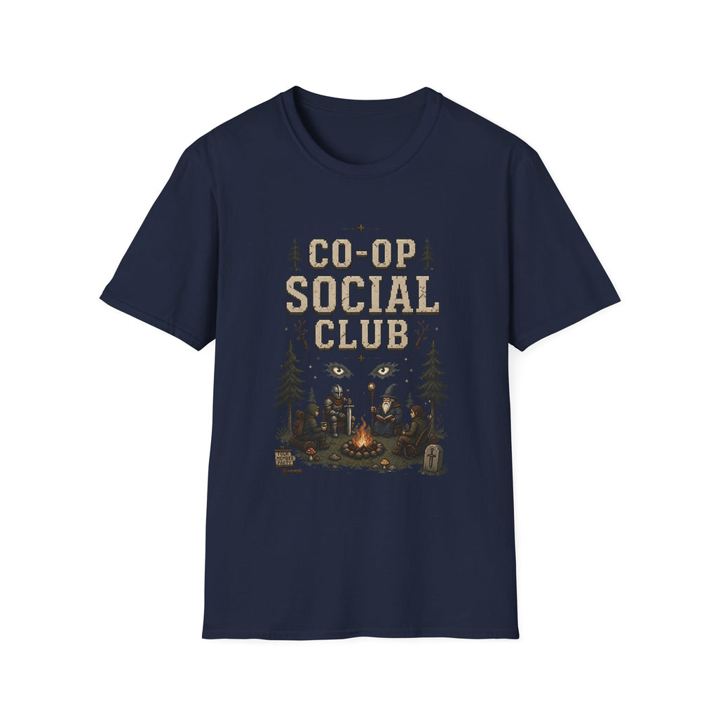 Co-Op Social Club RPG T-Shirt - Woodland Resting Pixel Graphic Tee