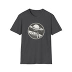 Lonely Astronaut & Saturn Graphic T-Shirt - Vintage Space Explorer Tee