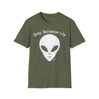 Alien Graphic T-Shirt — “Grey Universe-ity” Retro UFO Tee